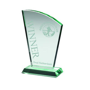 Jade Glass Sail Plaque (15mm Thick) - 7.75in