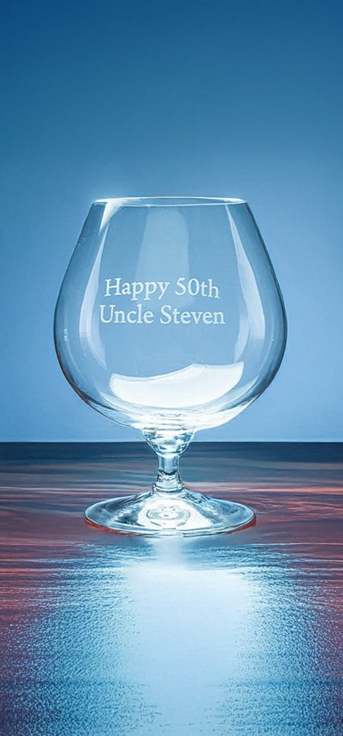 Engraved Brandy Glasses