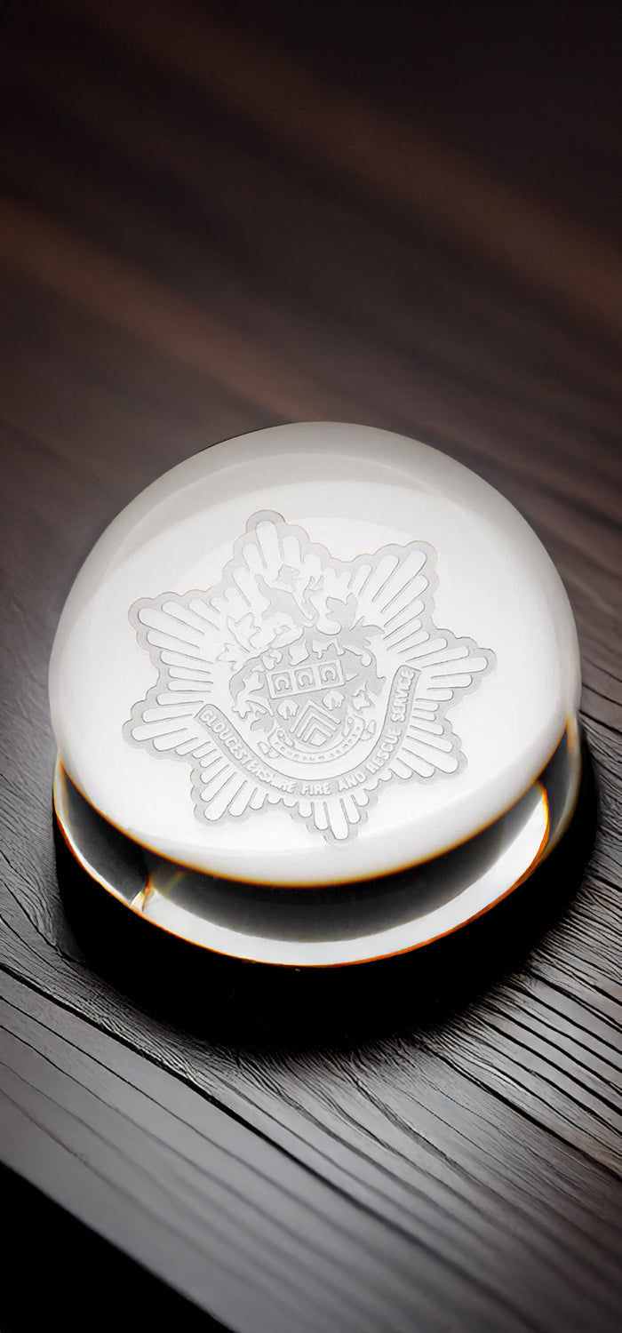 Engraved Glass Paperweights