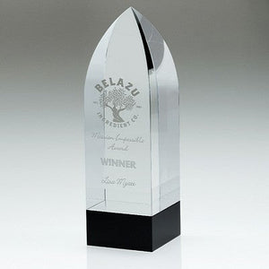 Clear/Black Pointed Column (60mm Thick)