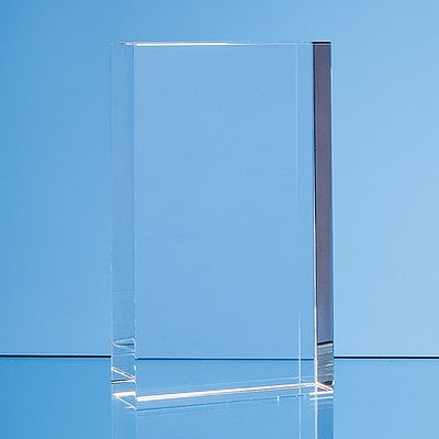 12cm x 8.5cm Optical Crystal Rectangle Award, H or V