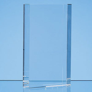 17cm x 10cm Optical Crystal Rectangle Award, H or V