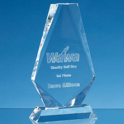 25cm Optical Crystal Cropped Iceberg Award
