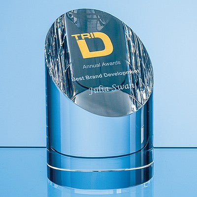 Printed 12cm Optical Crystal Zenith Cylinder Award