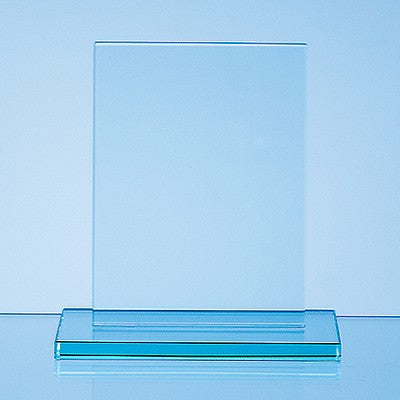 12cm x 9cm x 10mm Jade Glass Rectangle Award