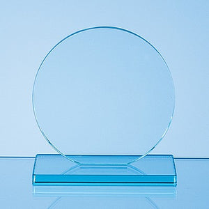 10cm x 10mm Jade Glass Circle Award