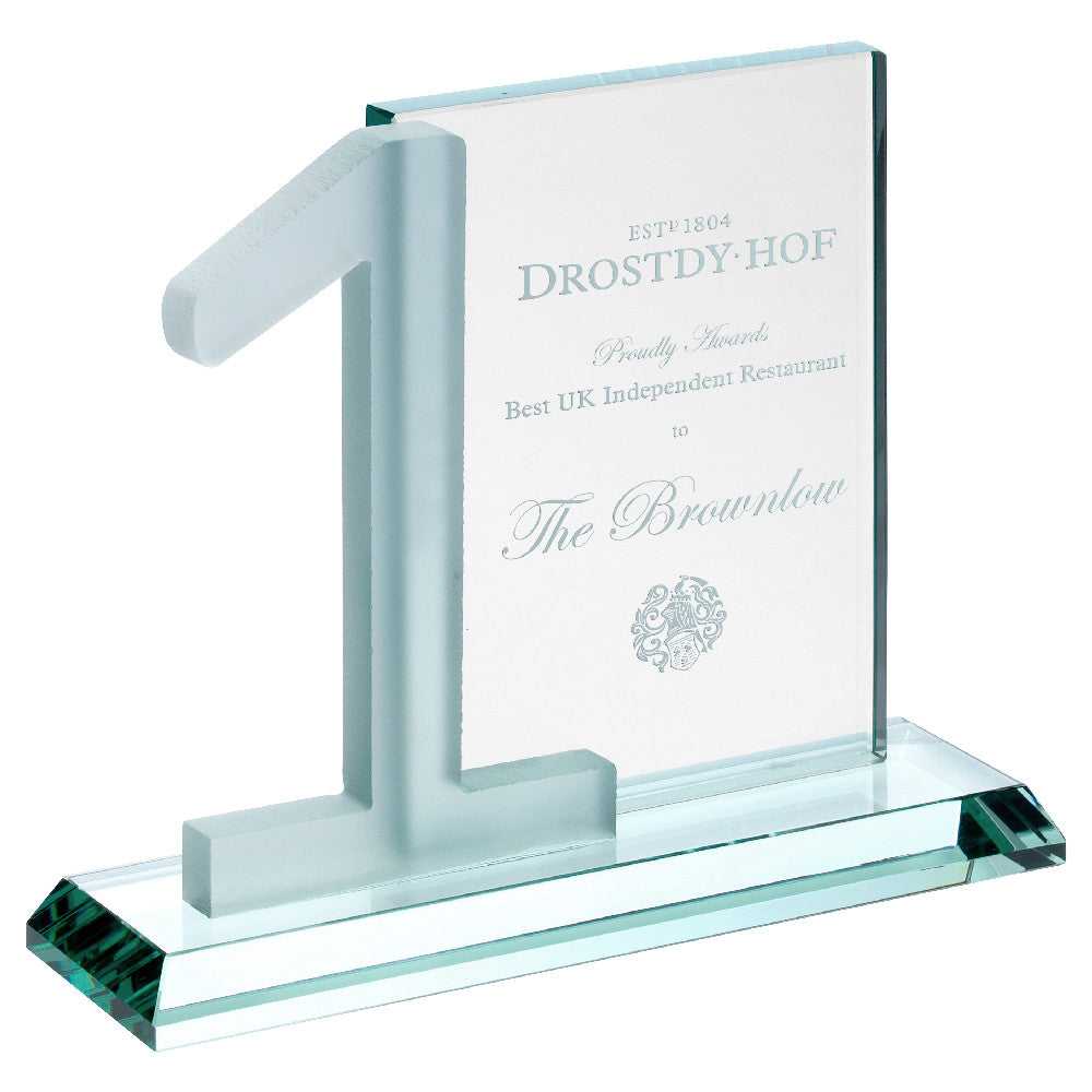 Jade Glass Rectangle With Frosted No.1 (10mm Thick) - 6in