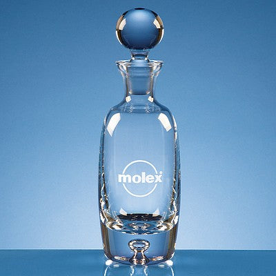 0.5ltr Handmade Tall Bubble Base Wine Decanter