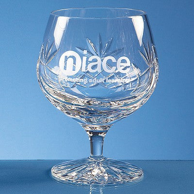280ml Blenheim Lead Crystal Panel Brandy Glass