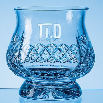16cm Lead Crystal Panelled Hurricane Bowl