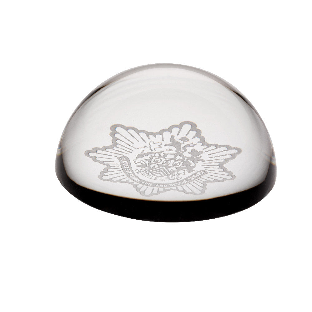 Clear Glass Domed Paperweight