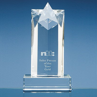 20cm Optical Crystal Star Column Award