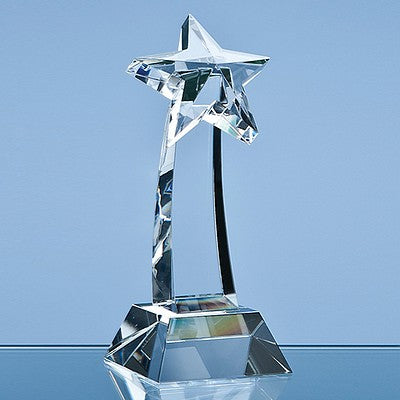25cm Optical Crystal Mounted Shooting Star Award