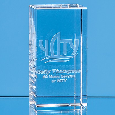 Optical Crystal Rectangle, H or V