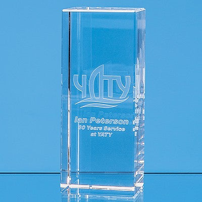 Optical Crystal Rectangle, H or V