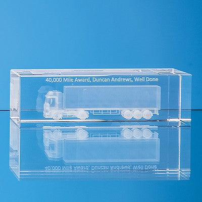 Optical Crystal Rectangle, H or V