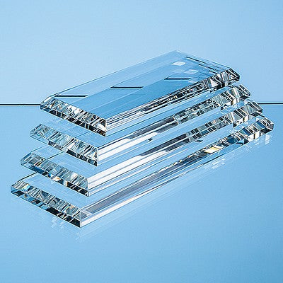 17.5cm x 7.5cm Clear Glass Base