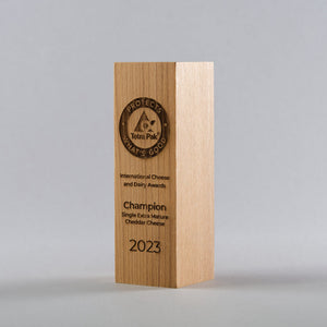 Engraved Beech Square Column Award