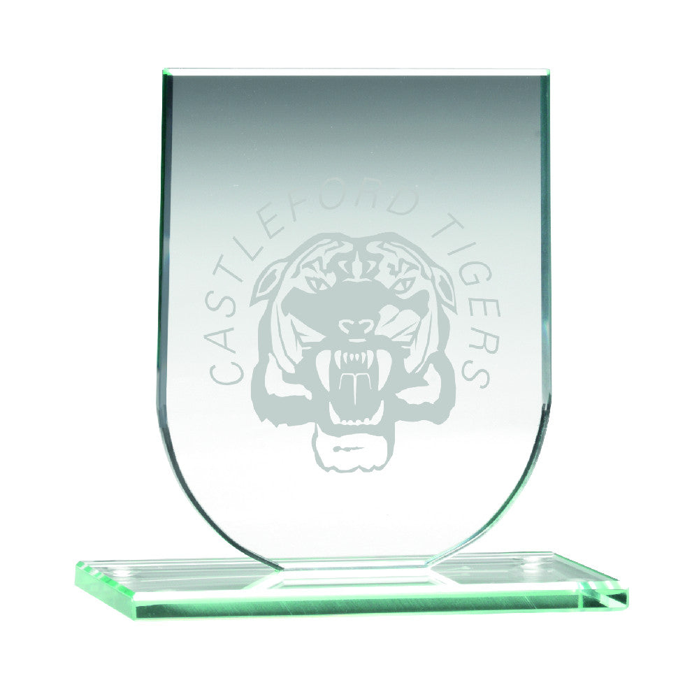 Jade Glass Shield Plaque (6mm Thick)