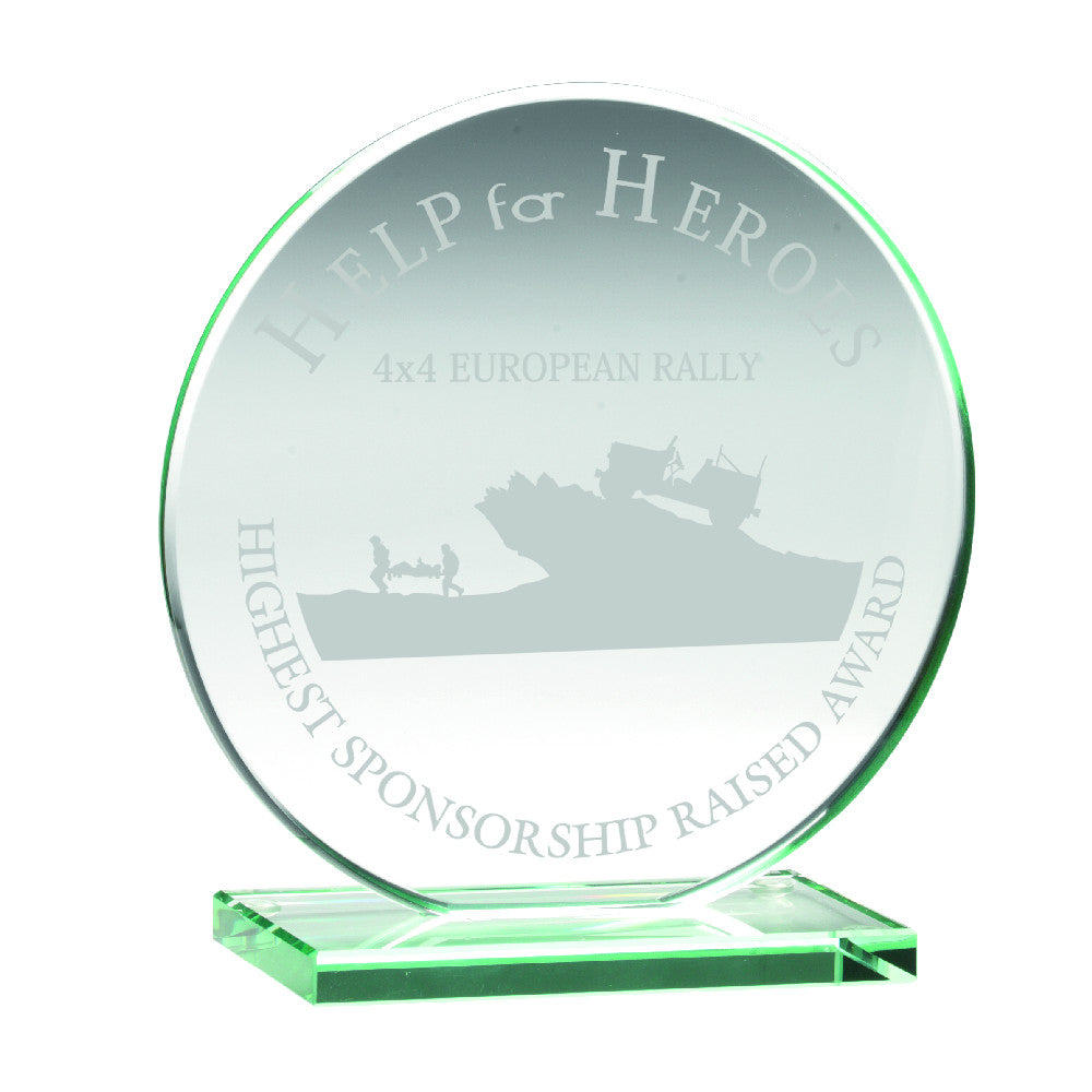 Jade Glass Round Plaque (10mm Thick)
