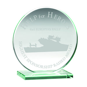 Jade Glass Round Plaque (10mm Thick)