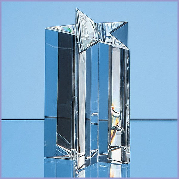 16cm Optical Crystal 5 Pointed Star Award