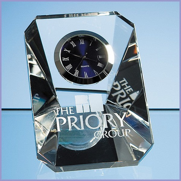 7cm Optical Crystal Wedge Clock